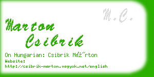 marton csibrik business card
